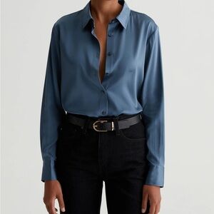 Shiela Luxe Silk Relaxed Long Sleeve Shirt